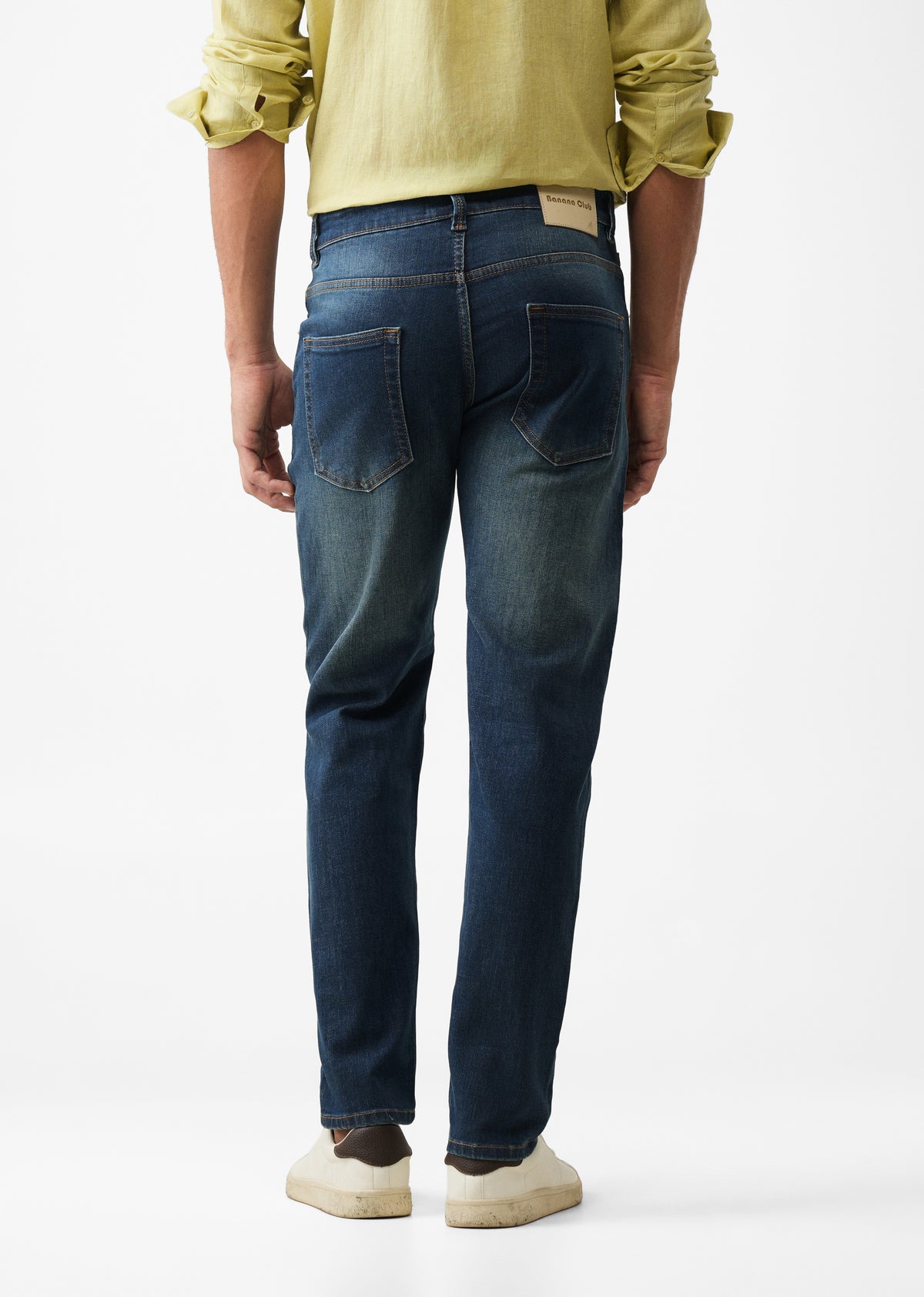 Dark Blue Faded Slim Fit Jeans