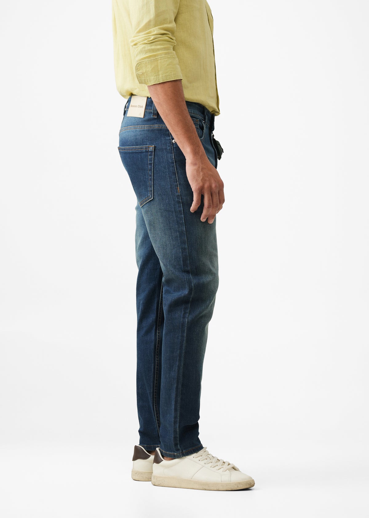 Dark Blue Faded Slim Fit Jeans