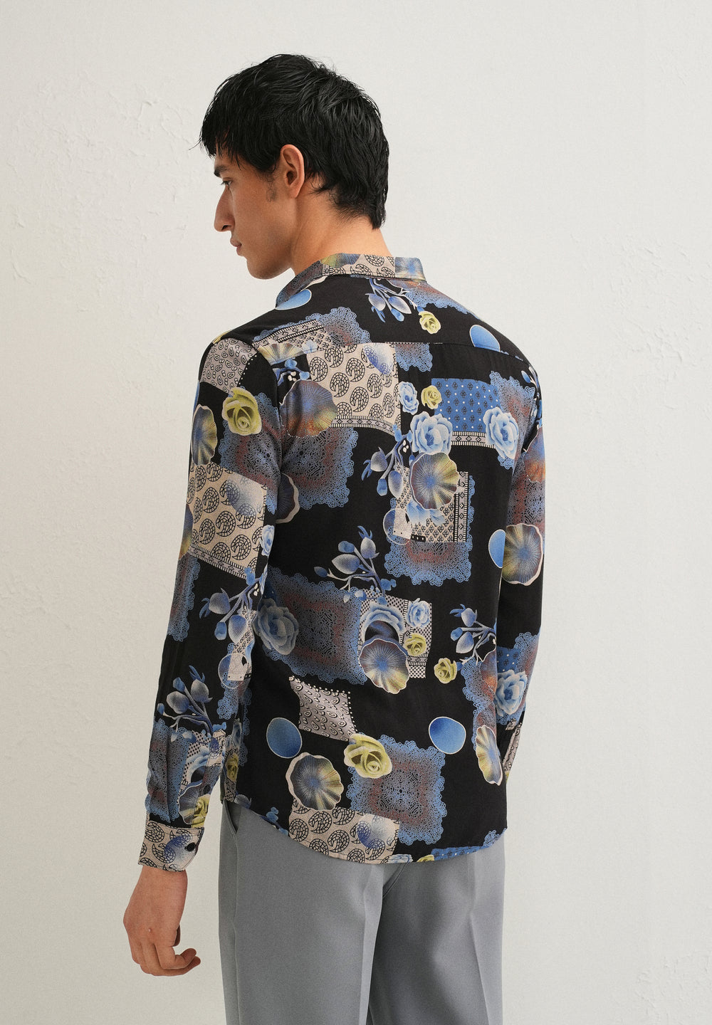 Dark Blue Feather Shirt