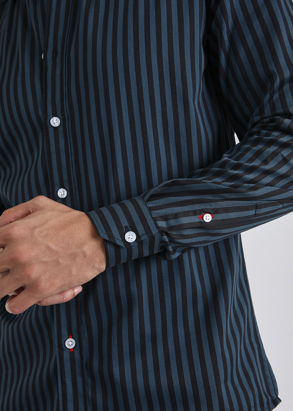 Dark Blue Pin Stripe Shirt