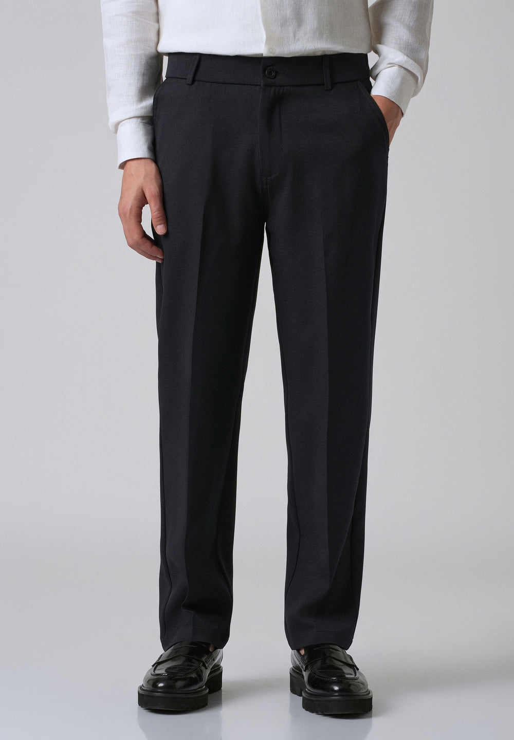 Dark Blue Relaxed Fit Trousers