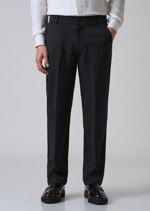 Dark Blue Relaxed Fit Trousers