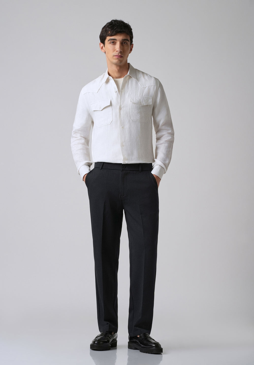 Dark Blue Relaxed Fit Trousers