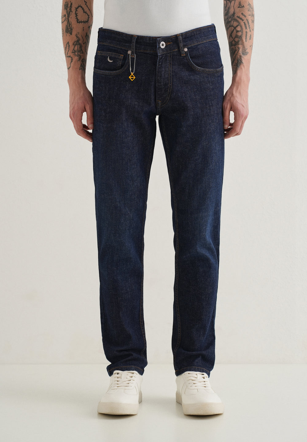 Dark Blue Slim Fit Ankle Length Jeans