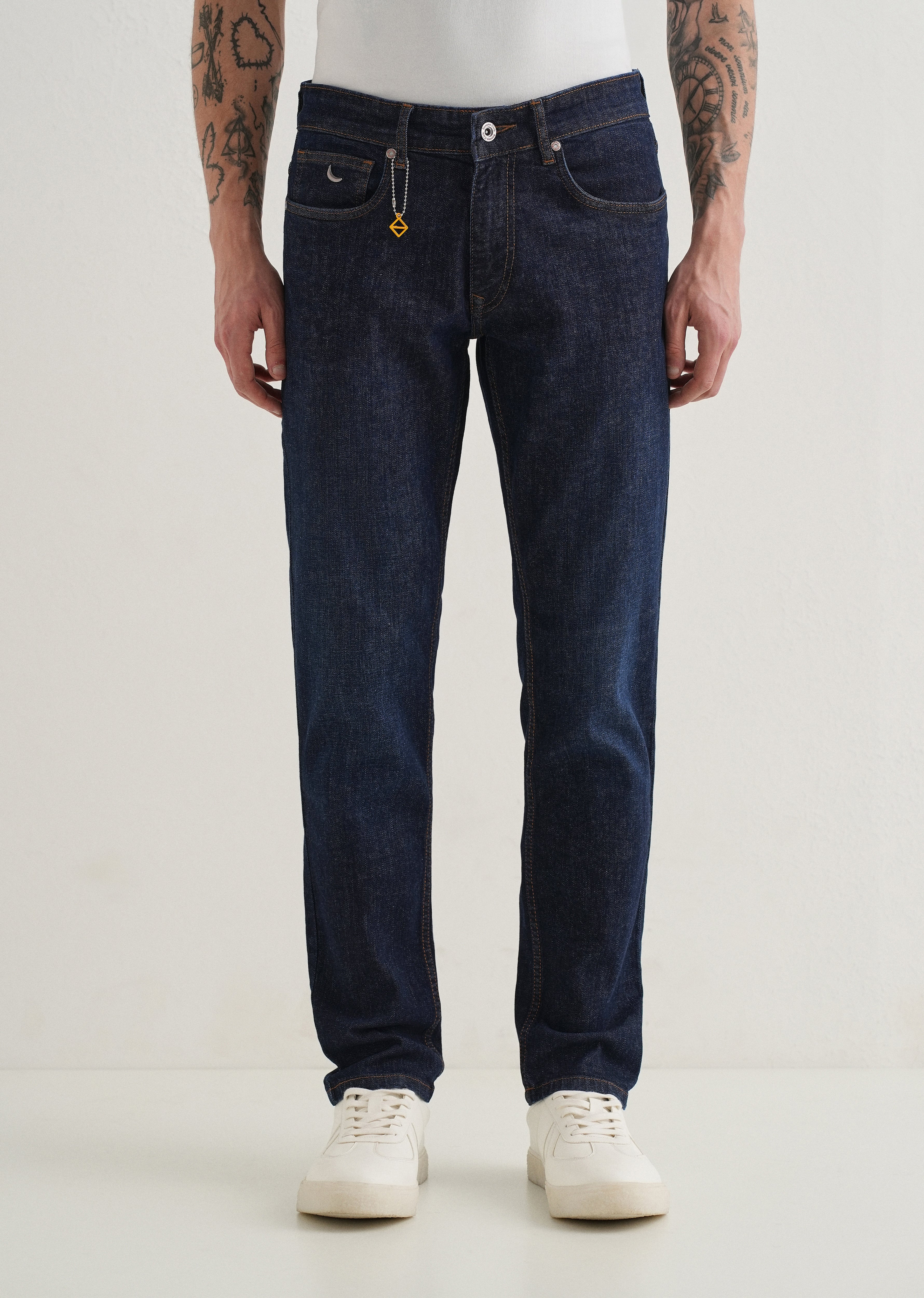 Dark Blue Slim Fit Ankle Length Jeans