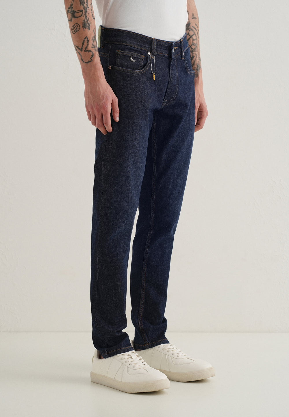 Dark Blue Slim Fit Ankle Length Jeans