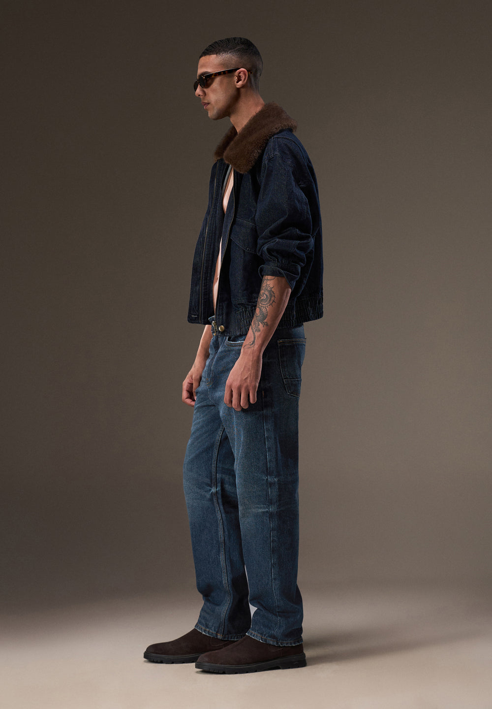 Dark Blue Slim Straight Jeans