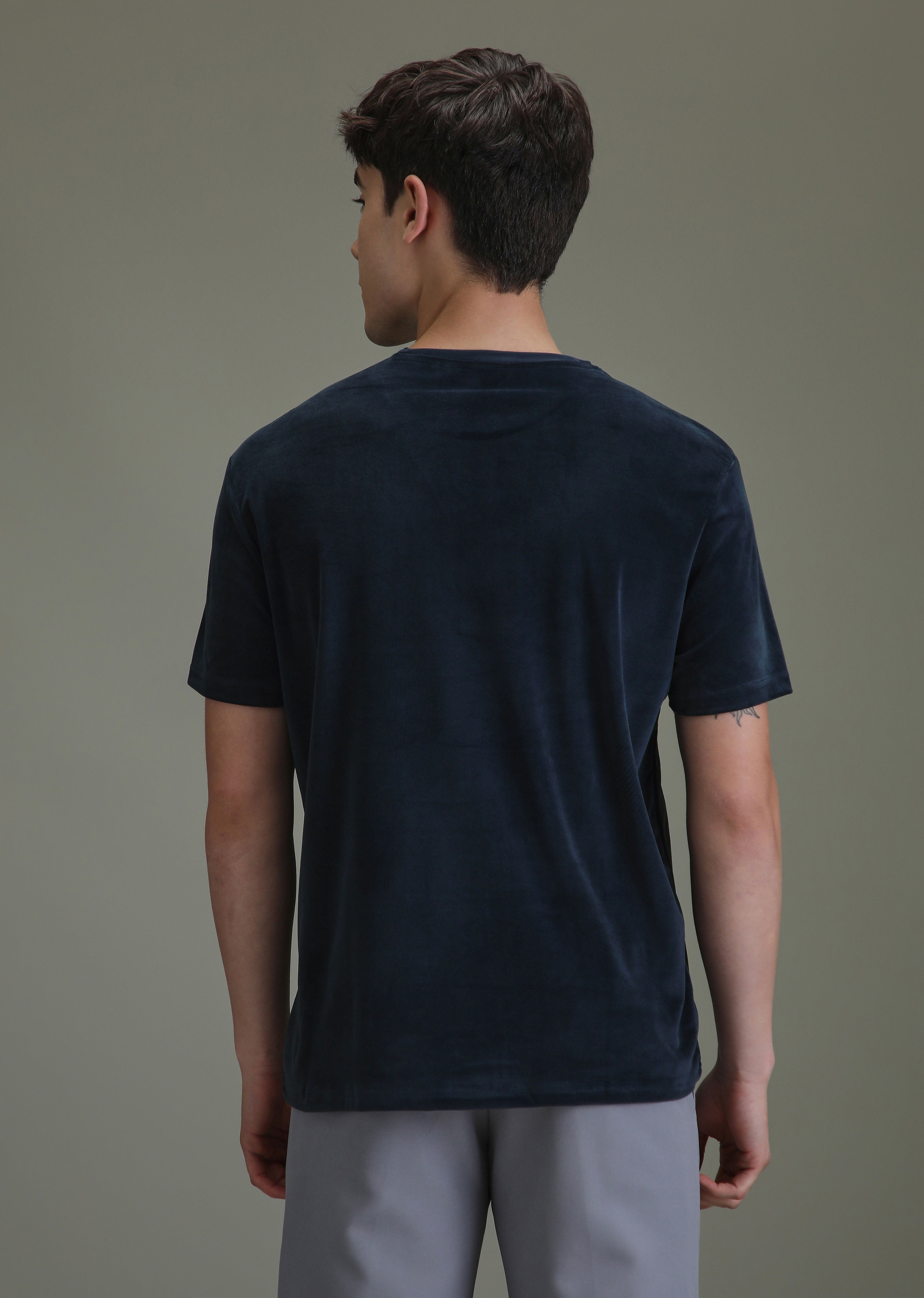 Dark Blue Suede T-shirt