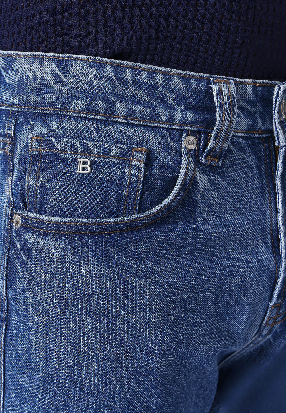 Dark Blue Wash Carrot Fit Jeans