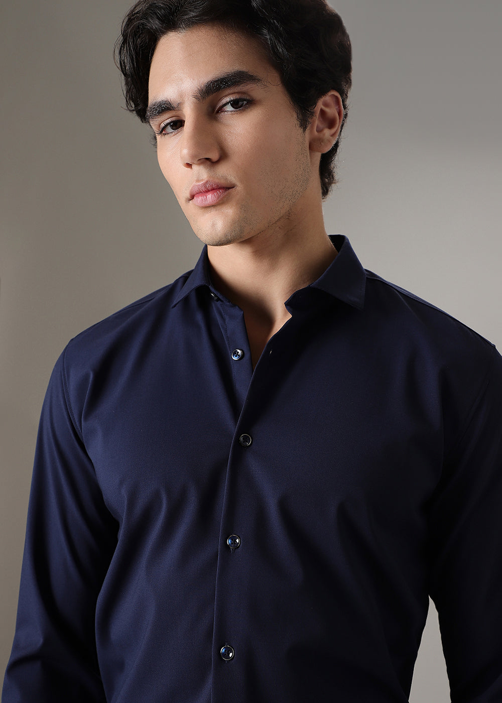 Dark Blue Wrinkle Free Shirt