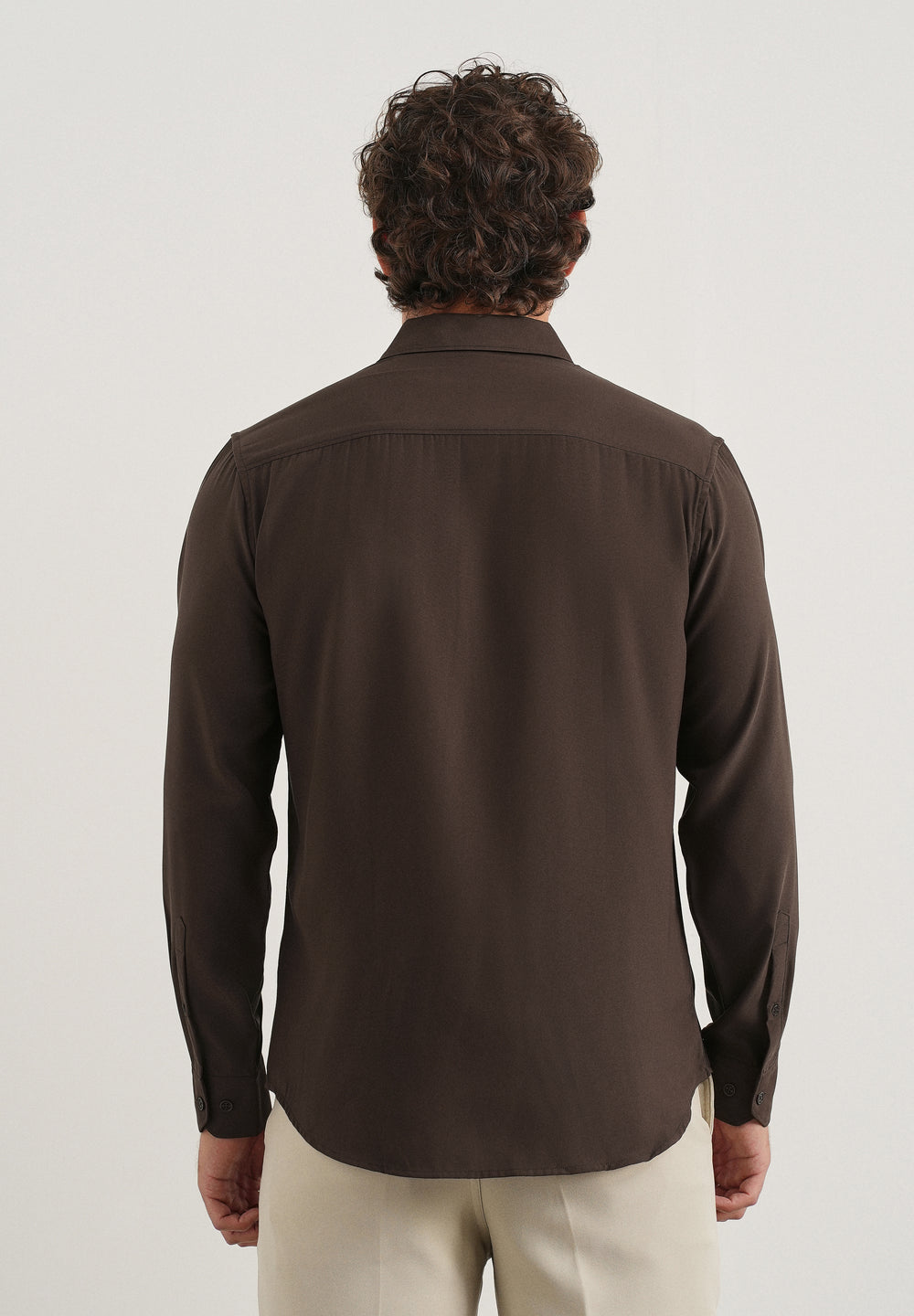 Dark Brown Fluid Soft Shirt