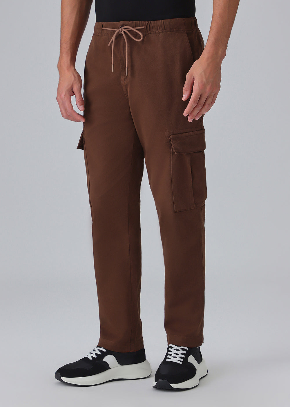 Dark Brown Twill Cargo Pant