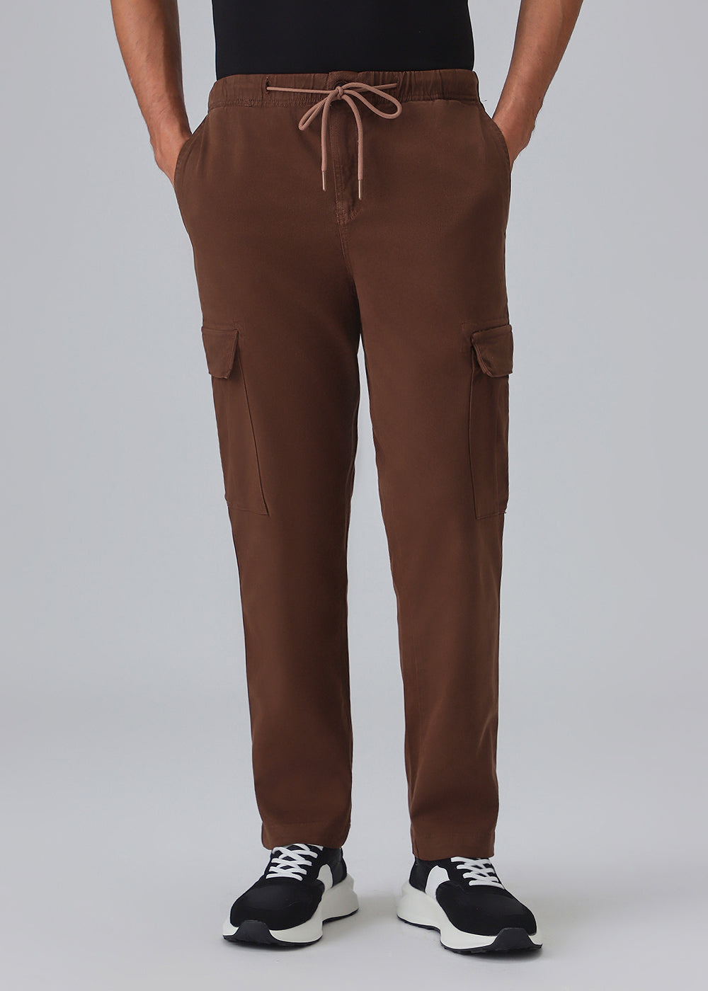 Dark Brown Twill Cargo Pant