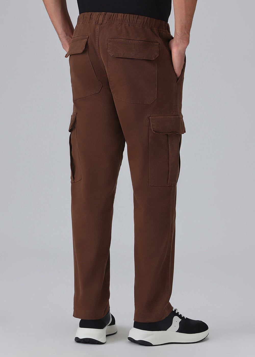 Dark Brown Twill Cargo Pant