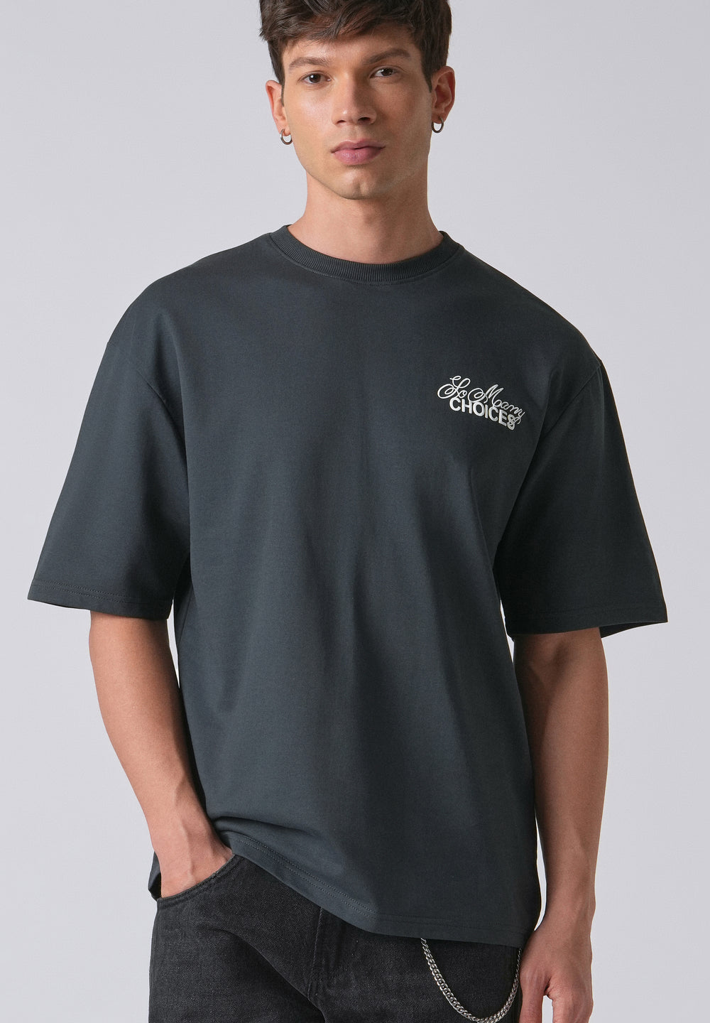 Dark Gray Oversized T-shirt