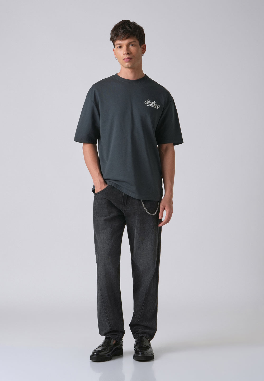 Dark Gray Oversized T-shirt