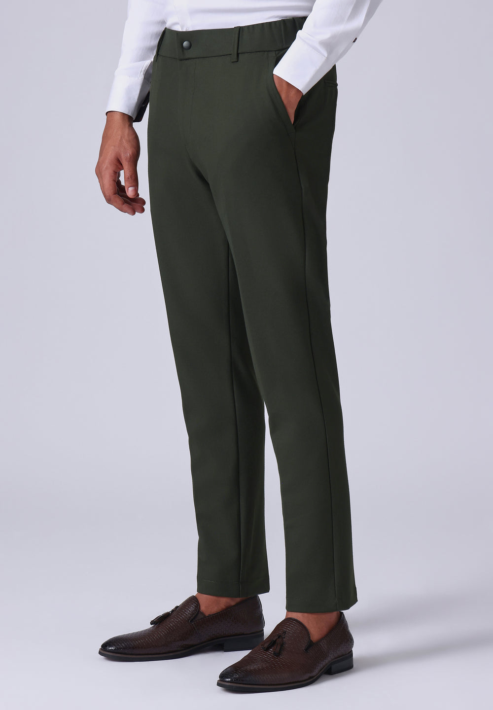 Dark Green 8 Way Stretch Trousers