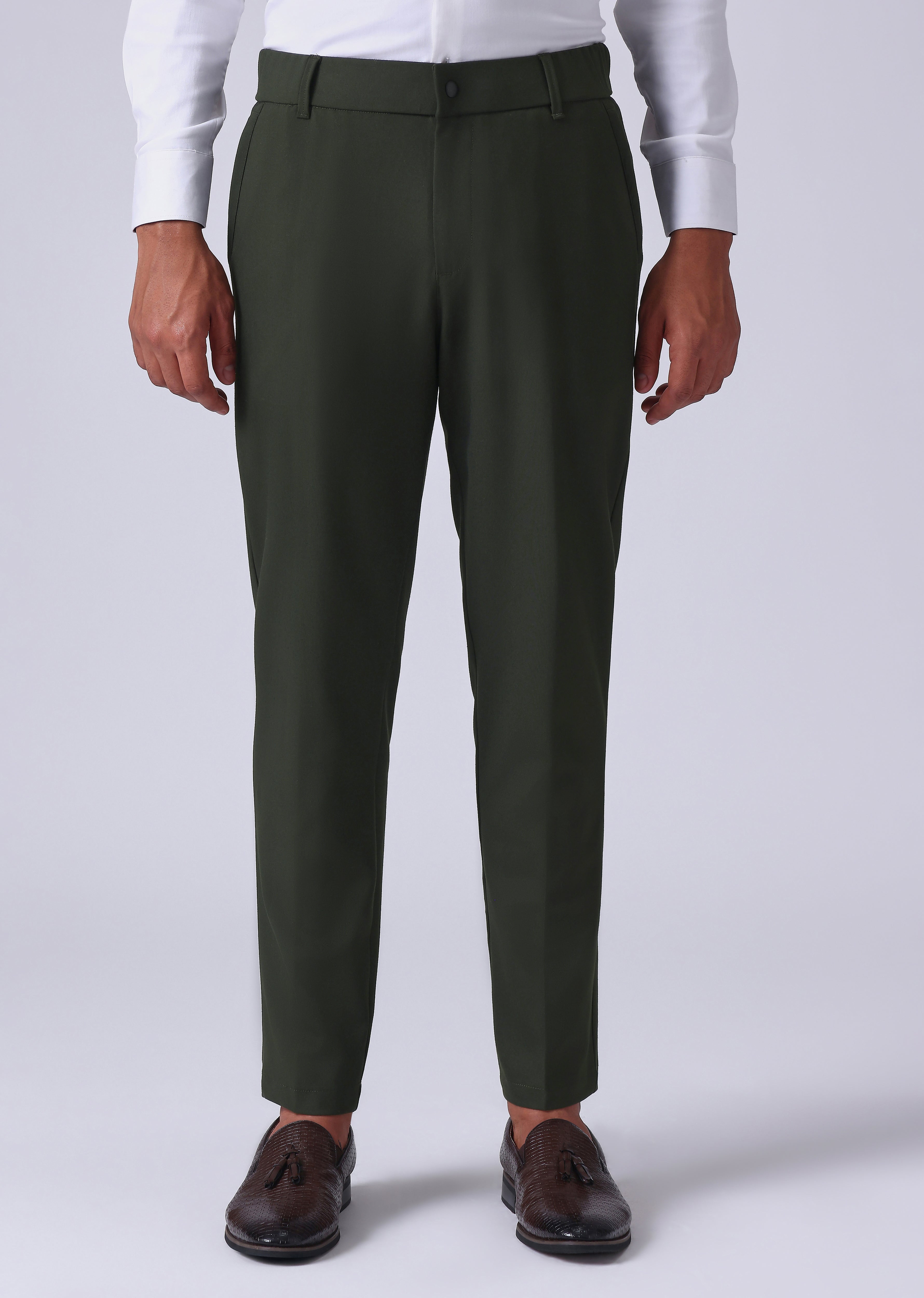 Dark Green 8 Way Stretch Trousers