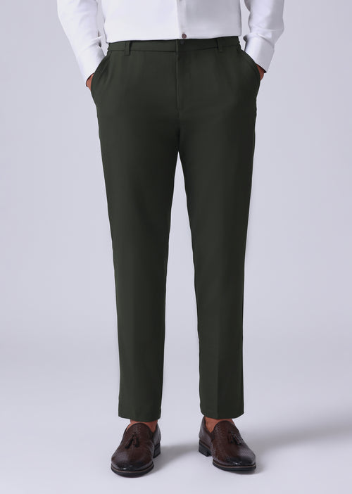 Dark Green 8 Way Stretch Trousers