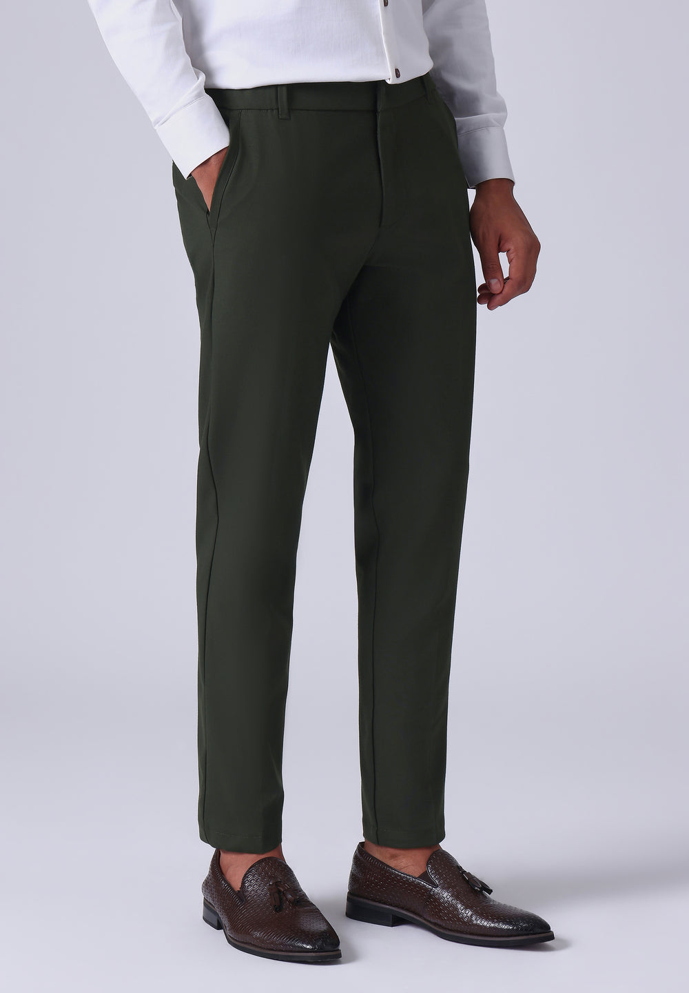 Dark Green 8 Way Stretch Trousers