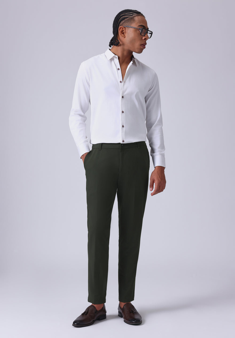 Dark Green 8 Way Stretch Trousers