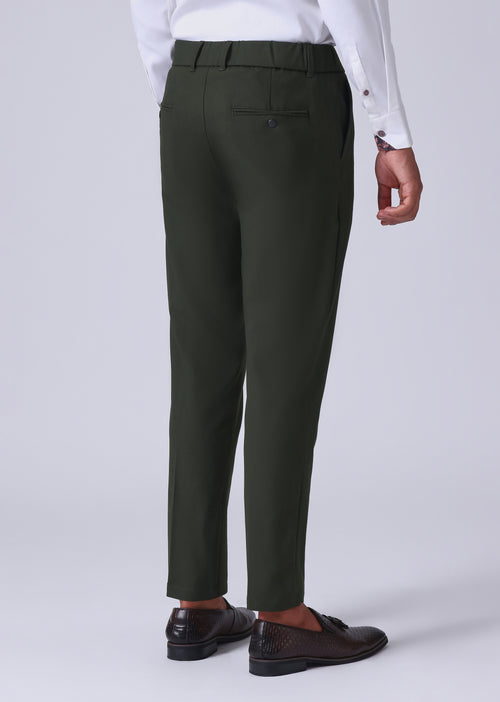 Dark Green 8 Way Stretch Trousers