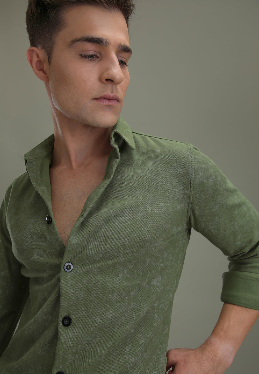Dark Green Dye Shirt