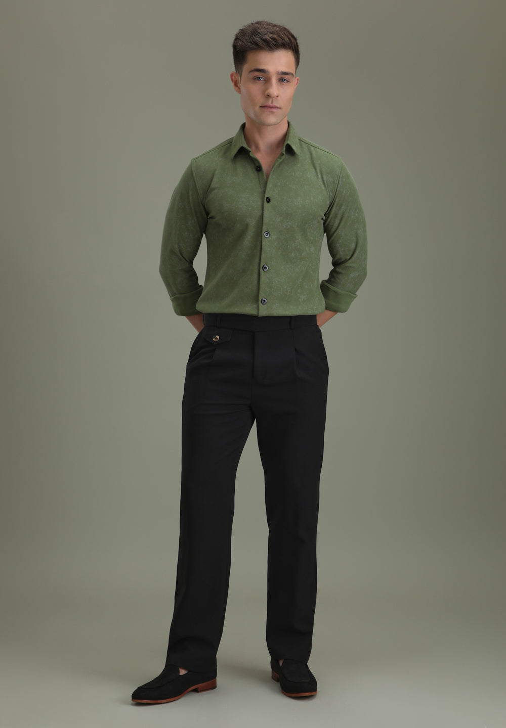 Dark Green Dye Shirt