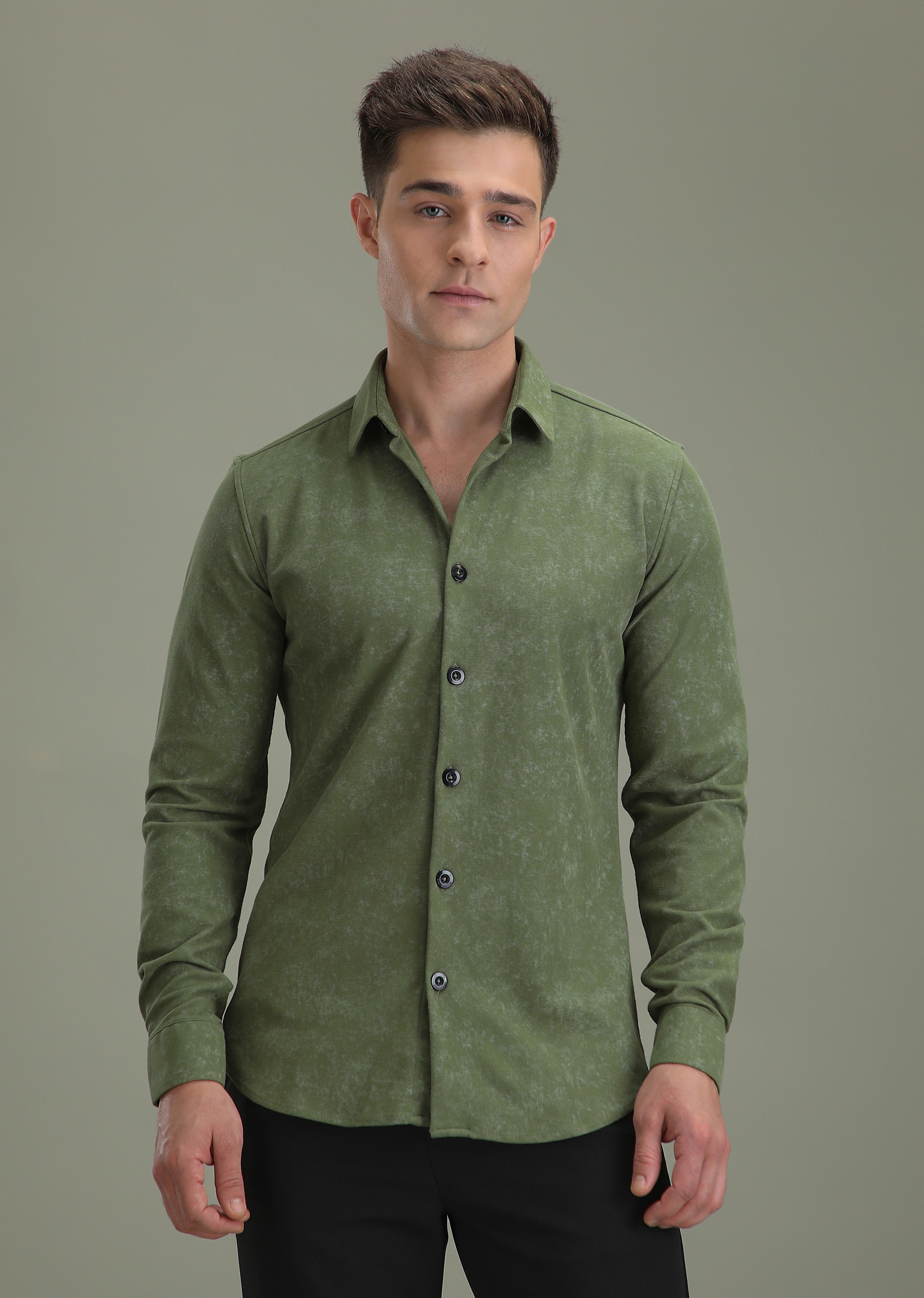 Dark Green Dye Shirt