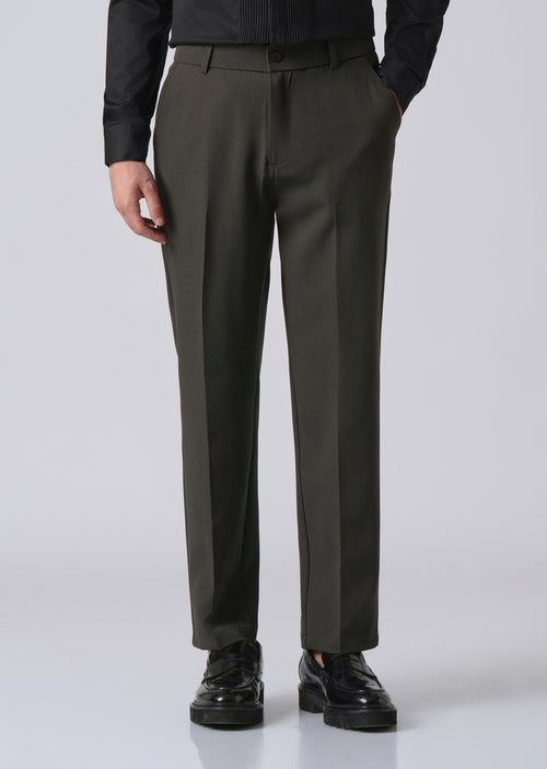 Dark Green Relaxed Fit Trousers