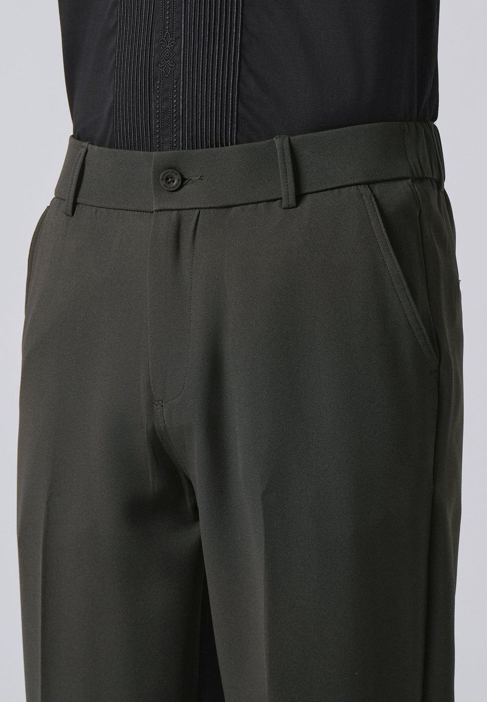 Dark Green Relaxed Fit Trousers