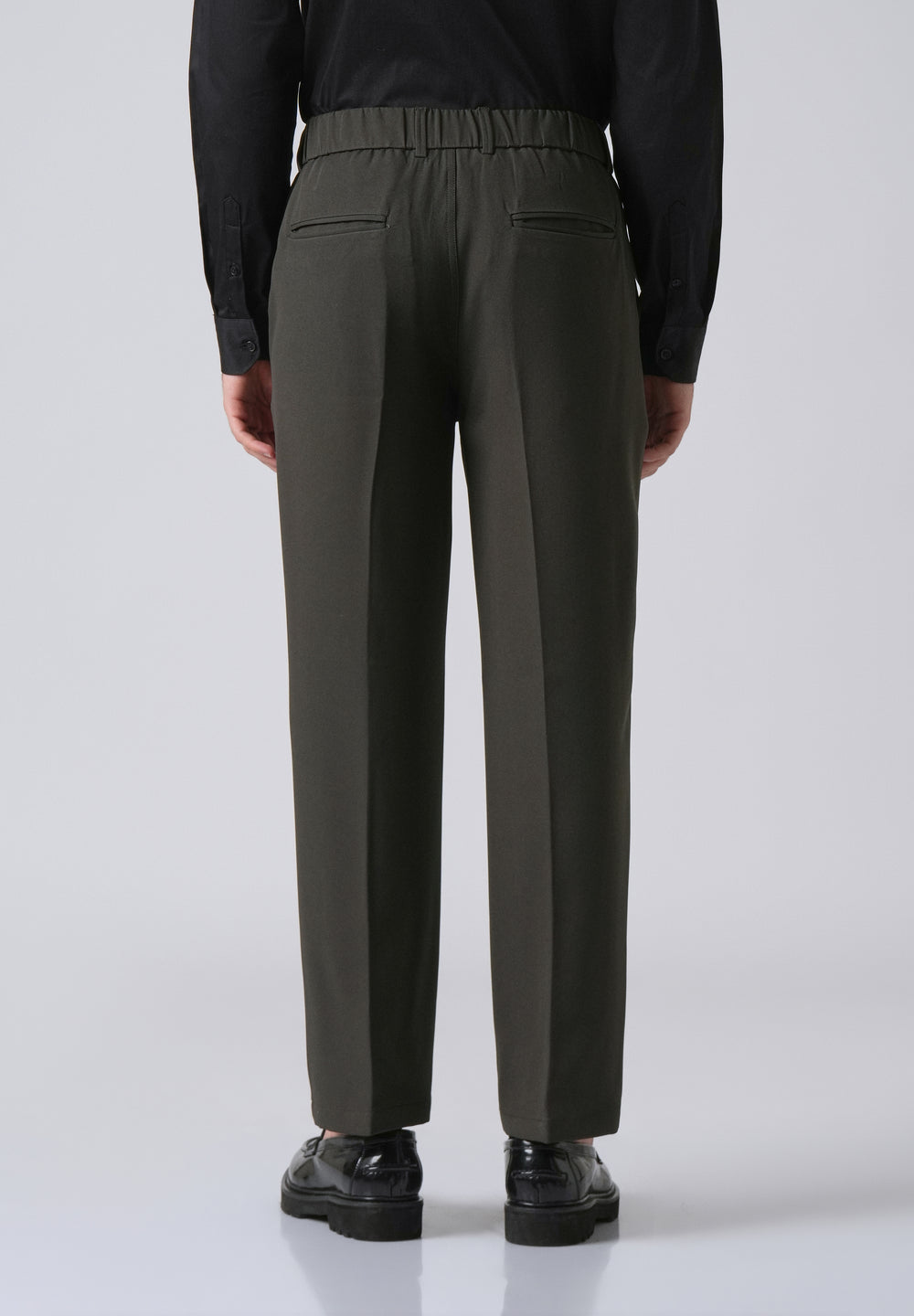 Dark Green Relaxed Fit Trousers