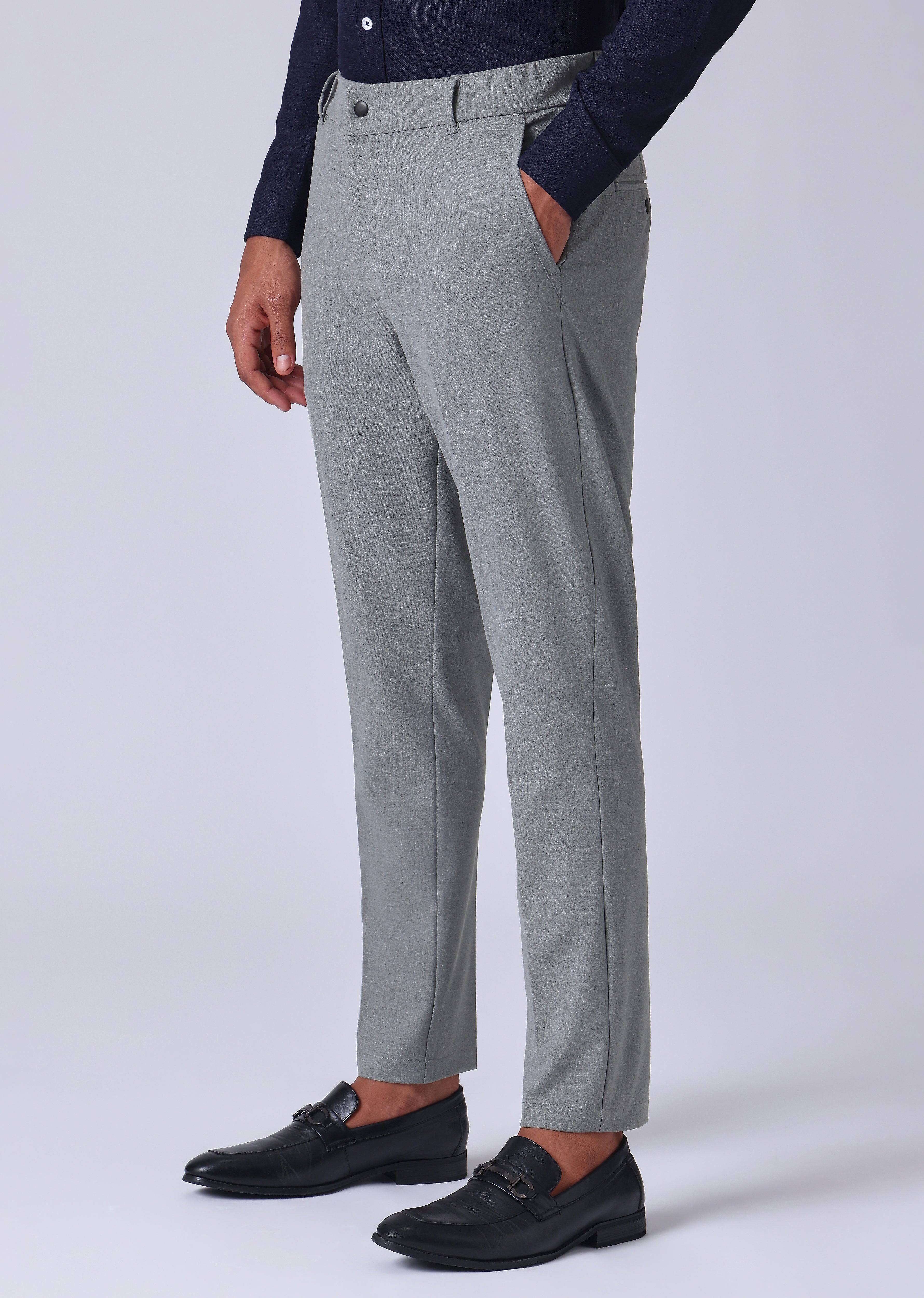 Dark Grey 8 Way Stretch Trousers