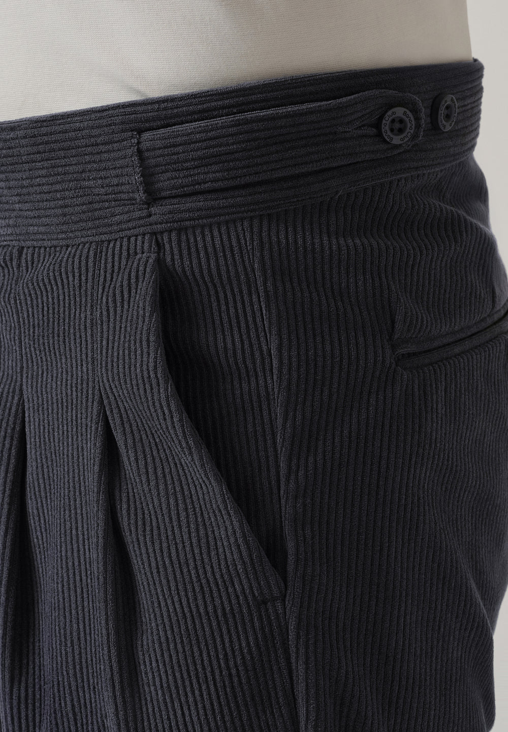 Dark Grey Corduroy Gurkha Pants