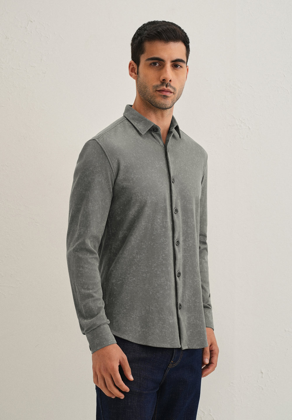 Dark Grey Knitted Shirt