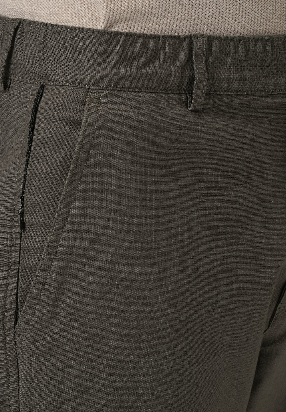 Dark Grey Cotton Trouser