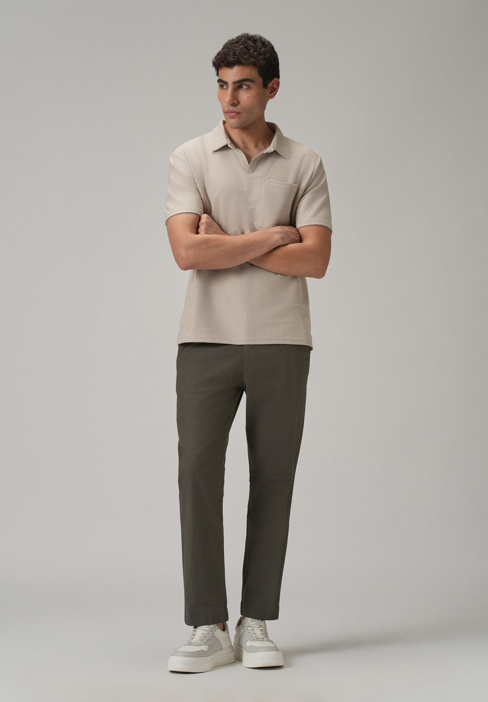 Dark Grey Cotton Trouser