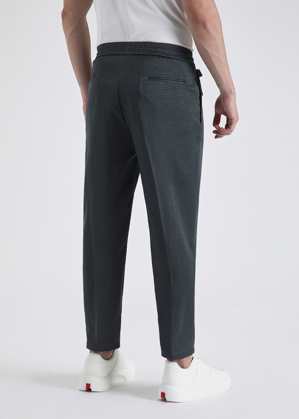 Dark Grey Pleated Korean Pant