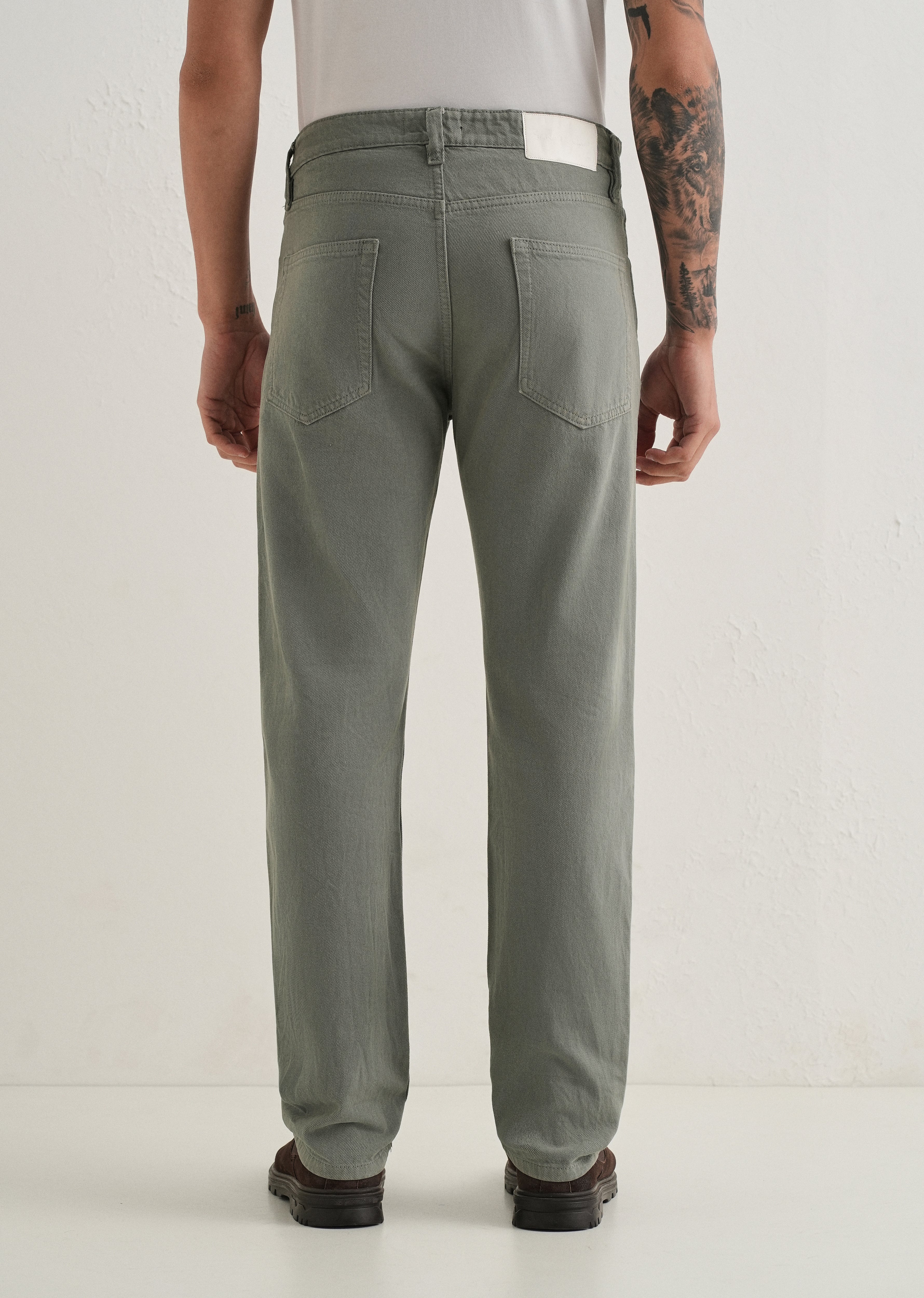 Dark Grey Regular Fit Denim