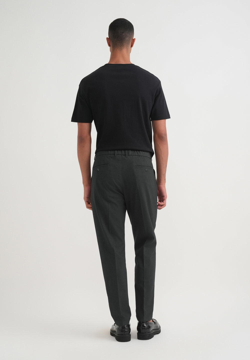 Dark Grey Semi-Elasticated Trouser