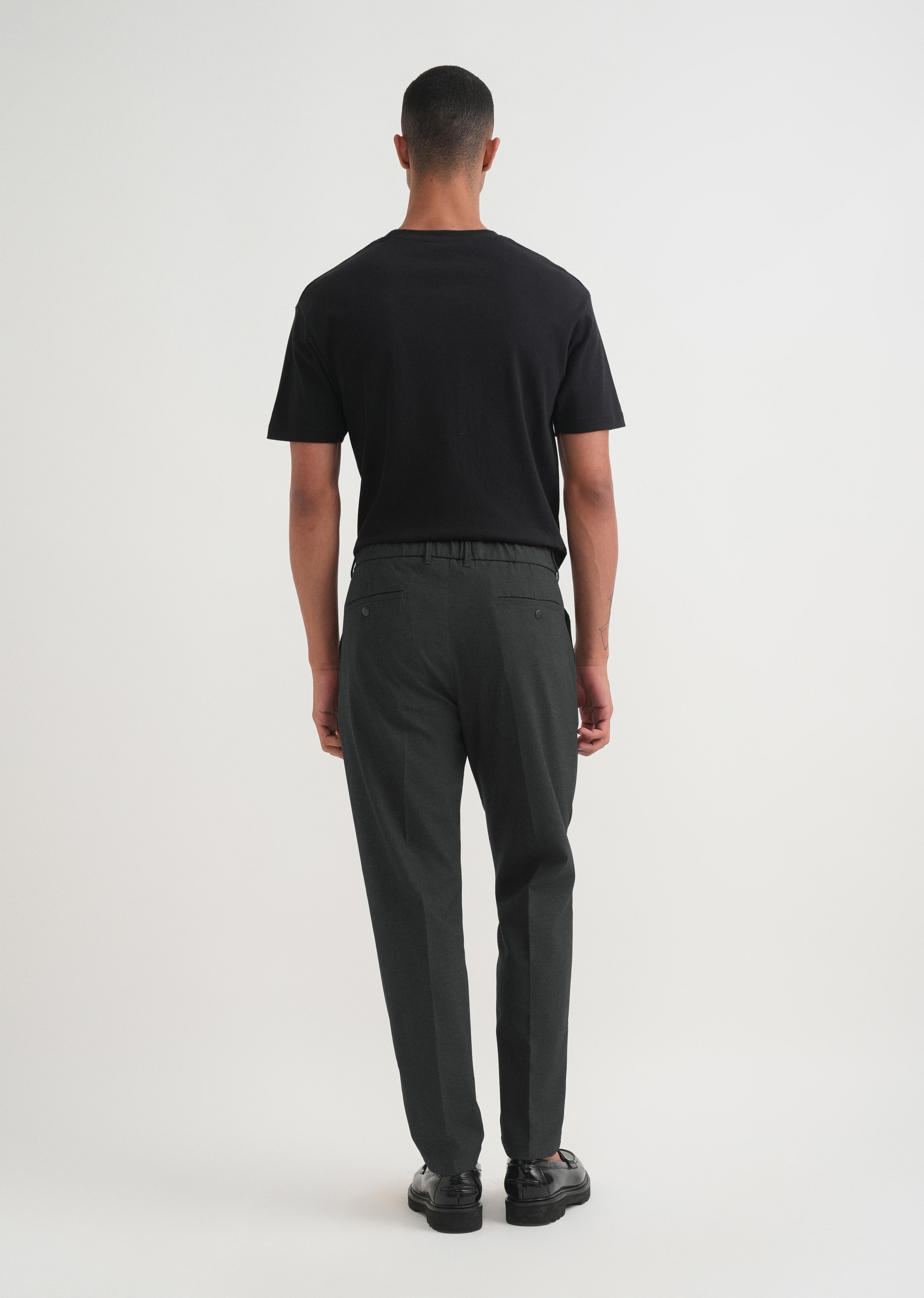 Dark Grey Semi-Elasticated Trouser