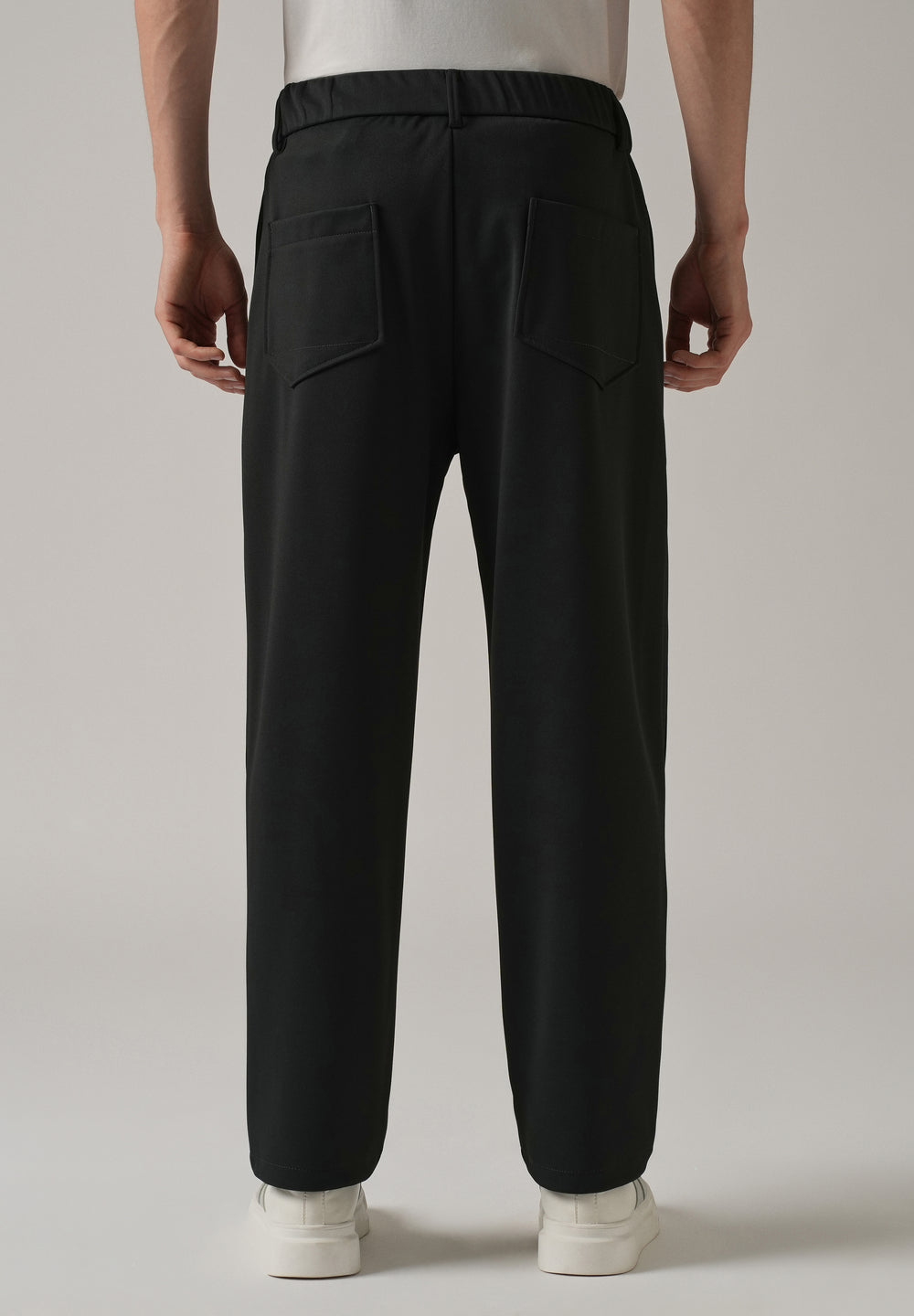 Dark Grey Textured Stretch Pant