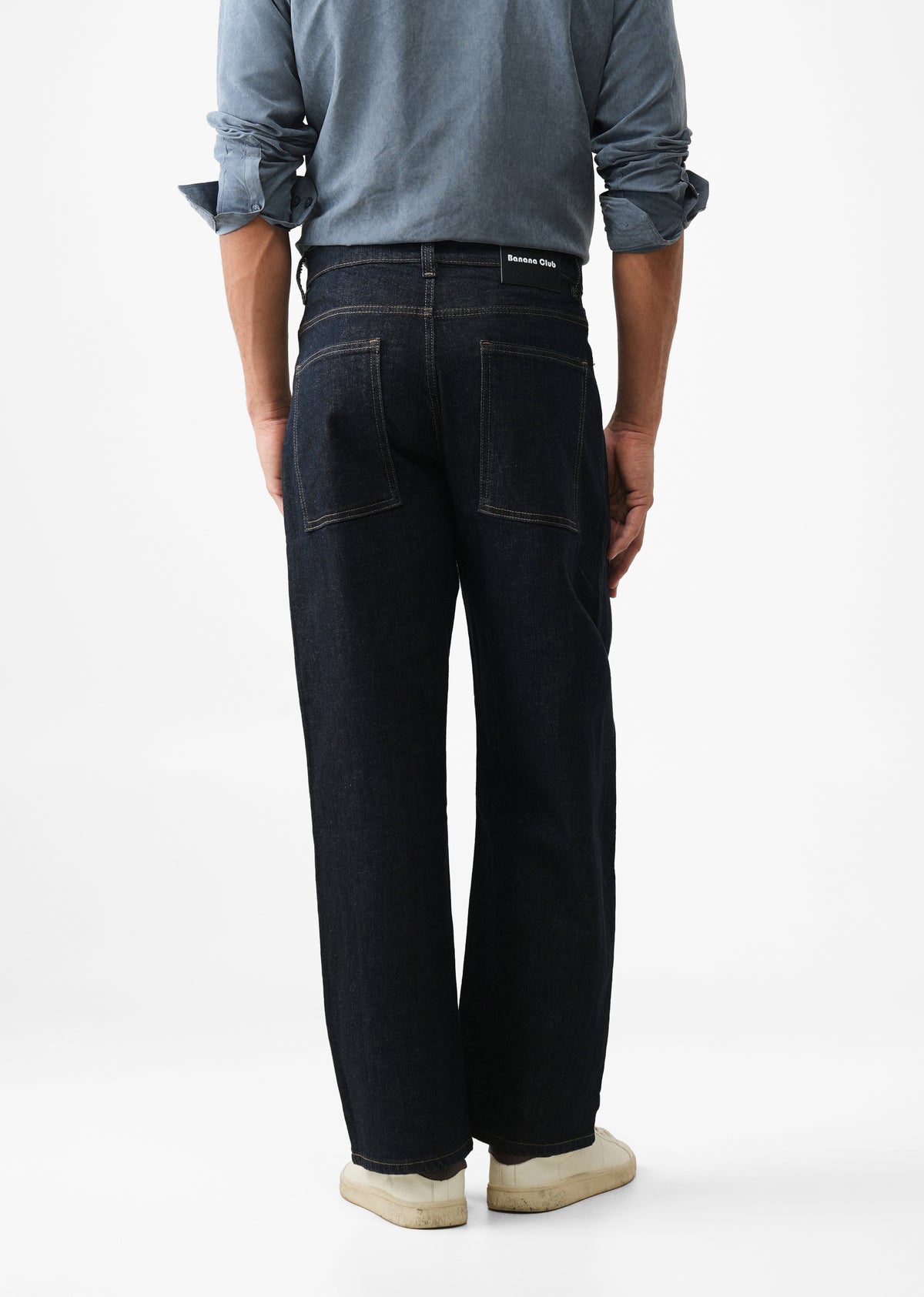 Dark Indigo Barrel Fit Jeans