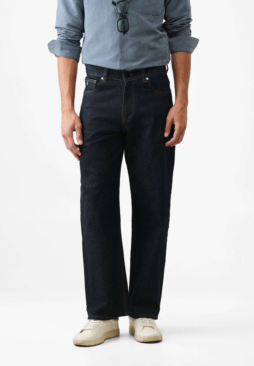 Dark Indigo Barrel Fit Jeans