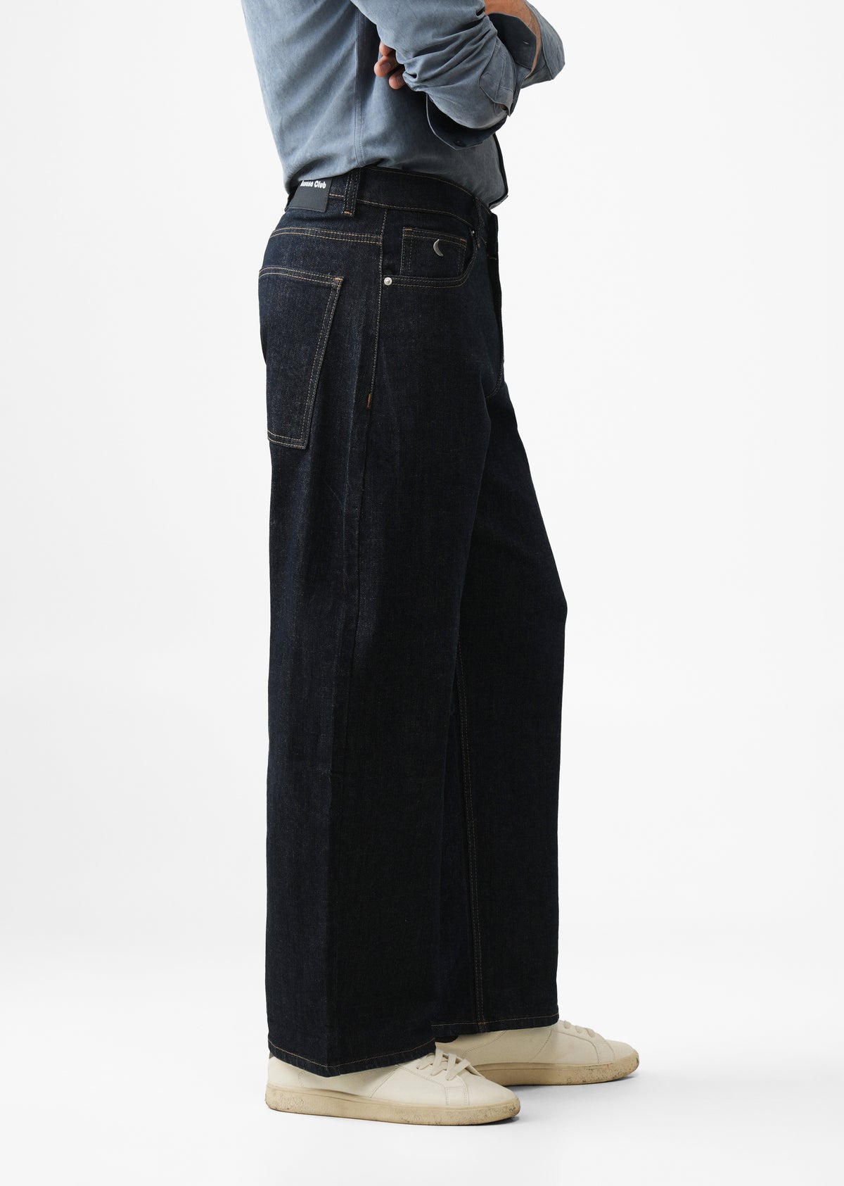 Dark Indigo Barrel Fit Jeans