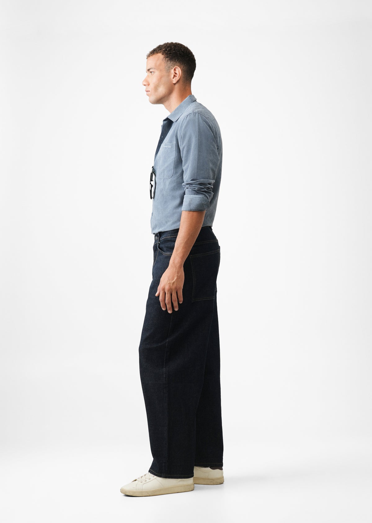 Dark Indigo Barrel Fit Jeans