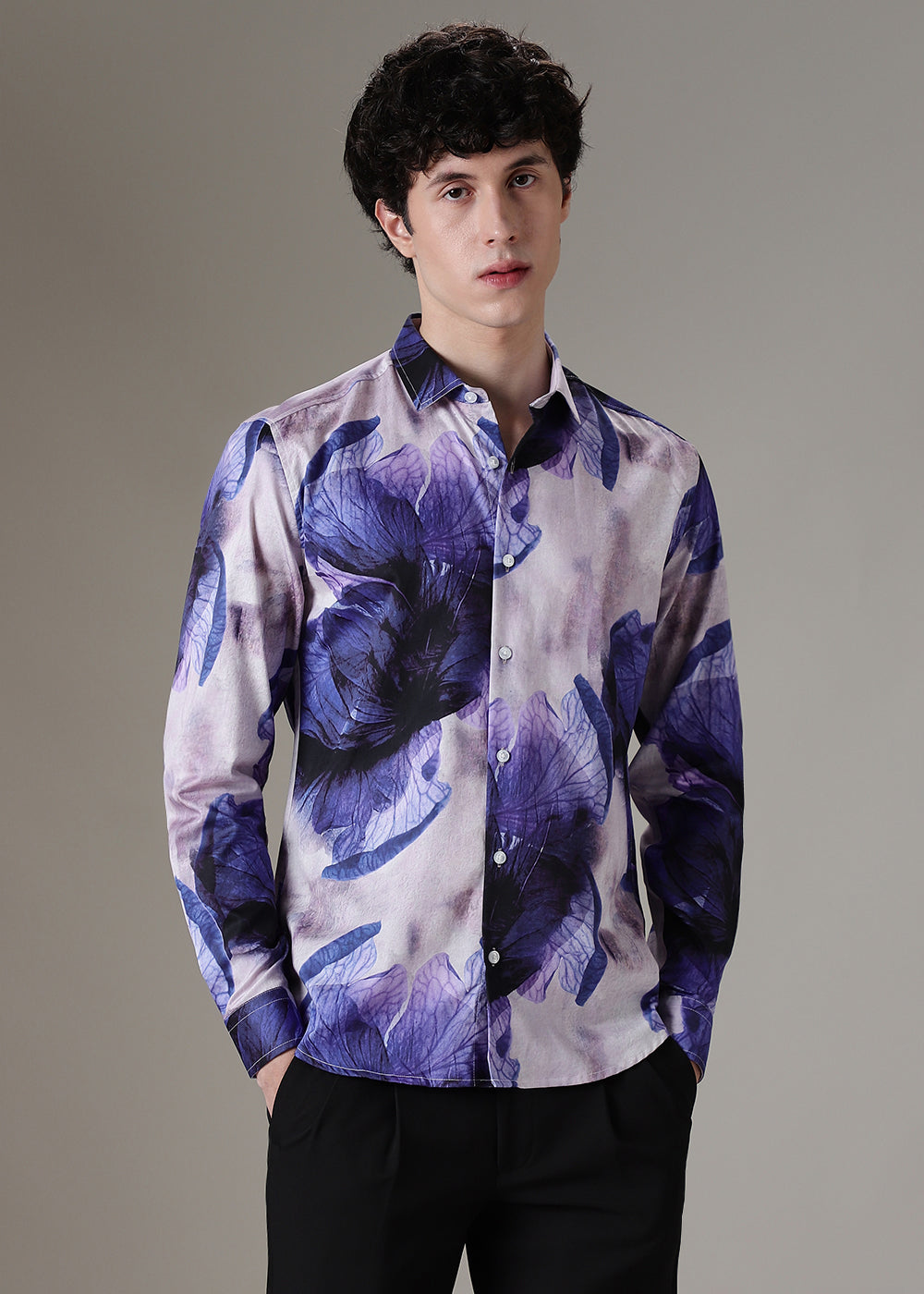 Dark Lavender Print Shirt