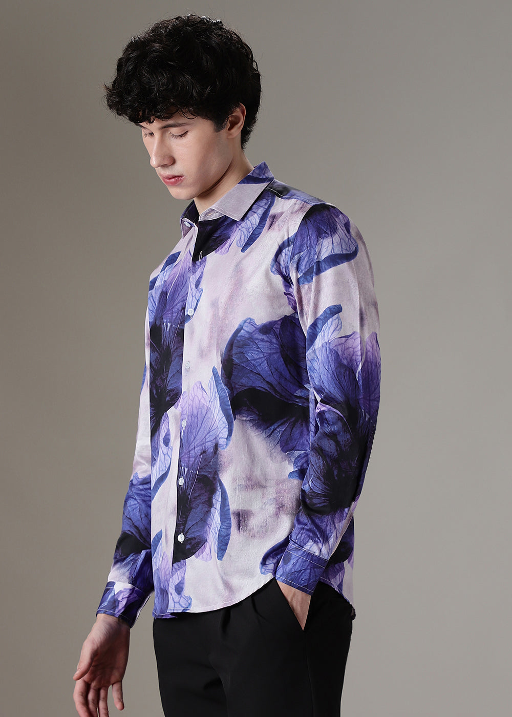 Dark Lavender Print Shirt