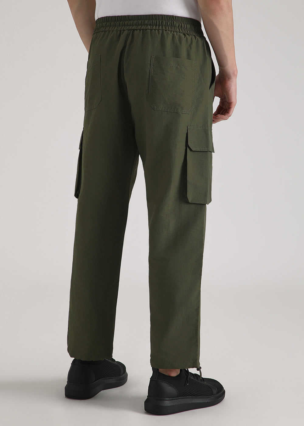 Dark Olive Relaxed Fit Track Pant