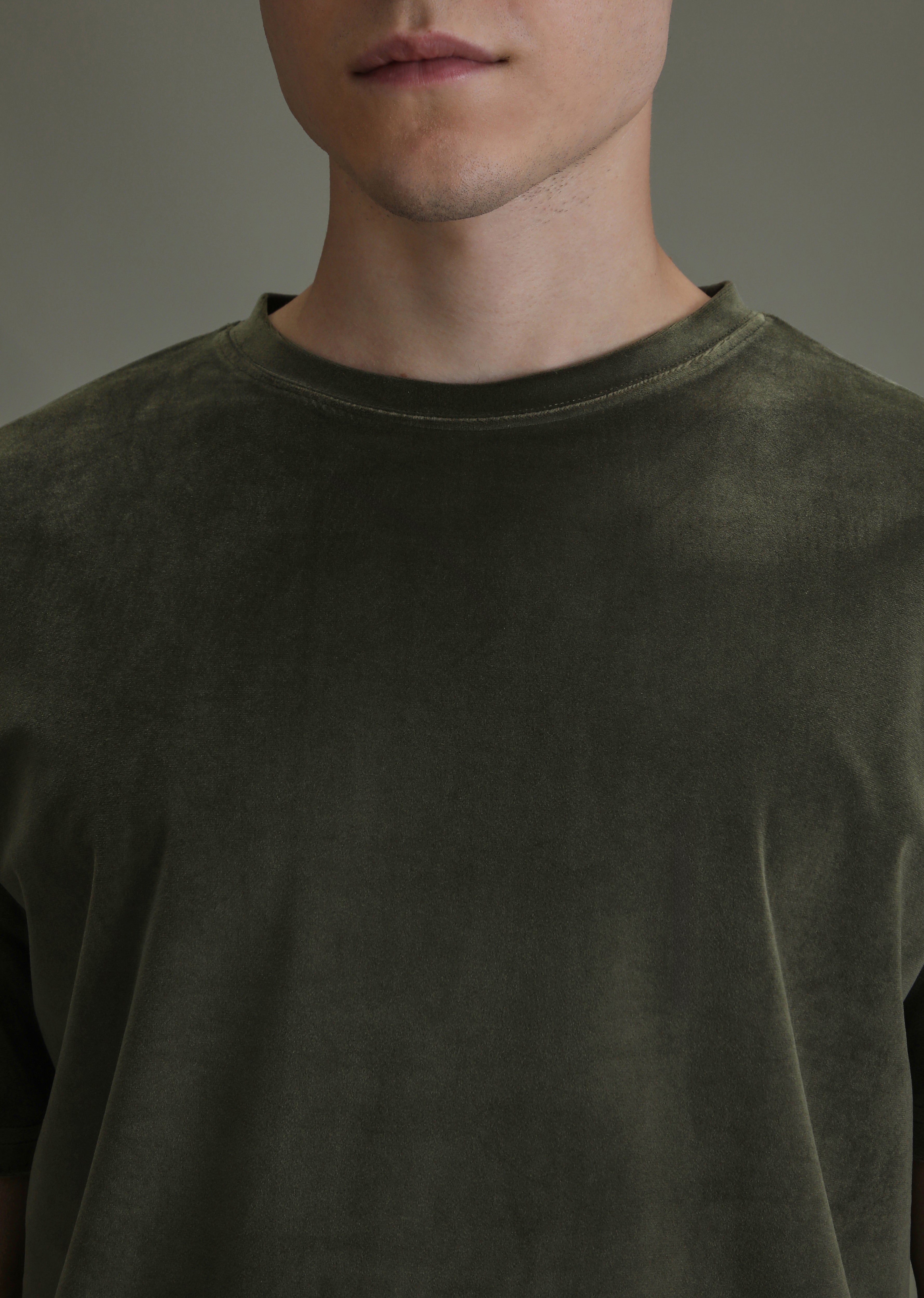 Dark Olive Suede T-shirt